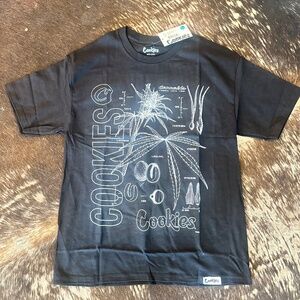 Cookies Cannabis Graphic T-Shirt Black White Print Streetwear